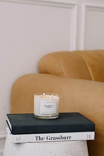 Home & Holiday 3 Wick Scented Candle - 43 Hour Burn | Made in the USA Luxury Clean Soy Wax Candles - Long Lasting Large Glass Jar Candle for Home - 3 Wicks - 14.9oz - color: Home + Holiday