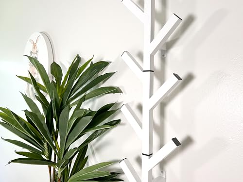 Coat Rack & Hat Rack – Modern Design – Wall Mounted – Stylish – (White) - color: White