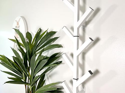 Coat Rack & Hat Rack – Modern Design – Wall Mounted – Stylish – (White) - color: White