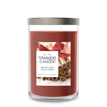 Yankee Candle Large Tumbler Scented Candle with up to 80 Hour Burn Time, Premium Plant Wax Blend for Consistent Burn, 20 oz Tumbler Candle with Room Filling Fragrance, Sparkling Cinnamon - color: Sparkling Cinnamon, size: 20oz