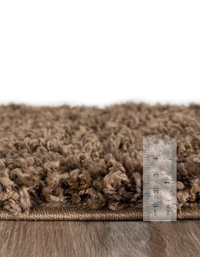 Unique Loom Solid Shag Collection Area Rug (2' 2" x 3' 1" Rectangle, Sandy Brown) - color: Sandy Brown, size: 2' x 3'1" (Rectangular)