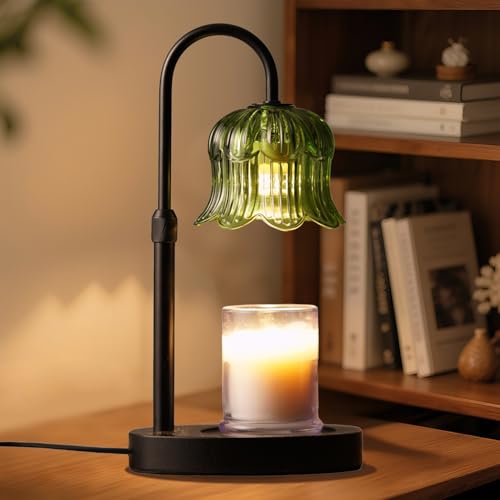 Candle Warmer Lamp with Timer: Heater Lamp for Scented Wax Elegant Home Decor Modern Home Decor Table Lights Green - color: Green