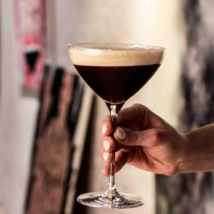 Krosno Martini Glasses Set of 6, 8.3 oz, Harmony Collection | Cocktail Glasses, Drinking Set, Espresso Martini, Lead-Free Crystal, Dishwasher Safe - style: Martini 8.3 oz (Set of 6)