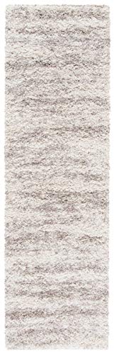 SAFAVIEH Hudson Shag Runner Rug 2'3"x16', Plush Ivory & Beige SGH206B - color: Ivory/Beige, size: 2'3" x 16' (Runner)