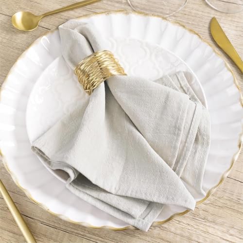 Cotton Linen Natural Cloth Napkins Boho Rustic Table Dinner Napkins Cloth | 16"×16",Set of 6 Cloth Napkins Bulk,Washable Dinner Napkins for Wedding Party Baby Bridal Shower Birthday Table Decor - color: Beige, size: 16" x 16" (Set of 6)
