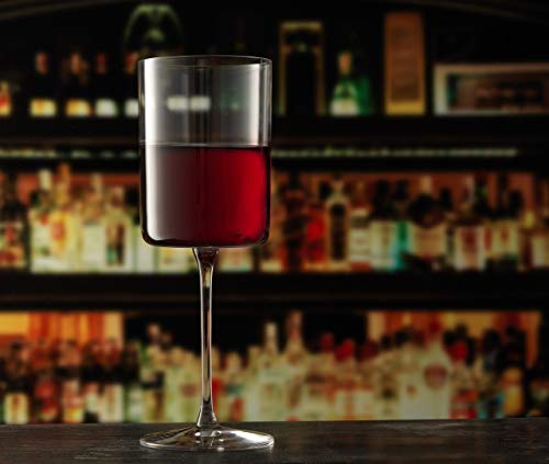 JoyJolt Claire 14oz Red Wine Glass Set, Large Wine Glasses Set of 2, Elegant Crystal Wide Rim Stemware, Modern Glasses with Stem, Made in Europe Stemmed Glassware for Unique Gifts - style: Red Wine Glasses