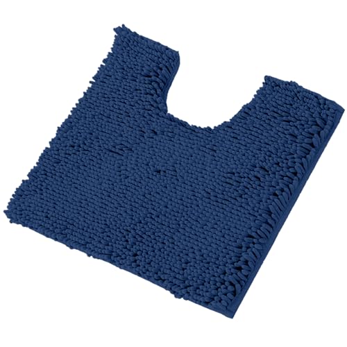 LuxUrux Bath Mat-Extra-Soft Plush Bath Shower Bathroom Rug,1'' Chenille Microfiber Material, Super Absorbent Shaggy Bath Rug. Machine Wash & Dry (20 x 20, Blue) - color: Blue, size: 20'' X 20'' U