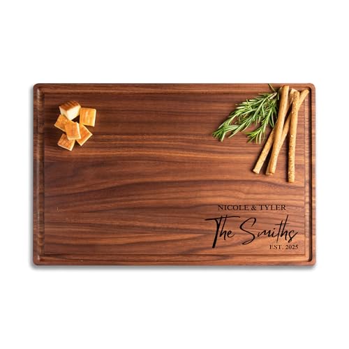 Personalized Cutting Board with Display Stand – Custom Engraved Charcuterie Board, Ideal Gift for Wedding, Housewarming, Bridal Shower, Anniversary, Birthday, Mom & Couples, Valentines Day Gifts - style: Personalized Cutting Board