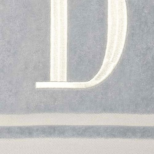 Avanti Linens - Towel Set, Soft & Absorbent Cotton, Embroidered Bathroom Decor, Set of 5 (Monogram Collection, Initial D) - style: D