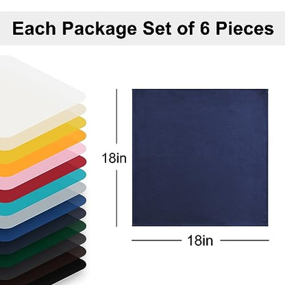 Cloth Napkins Set of 6, 18 x 18 Inch, Washable Navy Blue Dinner Napkins with Hemmed Edges for Restaurant, Wedding and Holiday - color: Navy, size: 18" x 18" (Set of 6)