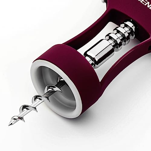 Beneno Wine Opener, Premium Wing Corkscrew Wine Bottle Opener, Purple | Durable Solid Zinc Alloy Body, Precise Sharp-Edged Screw, Ergonomic Non-Slip Grip Wing Handle, Multifunctional Bottle Openers - color: Purple