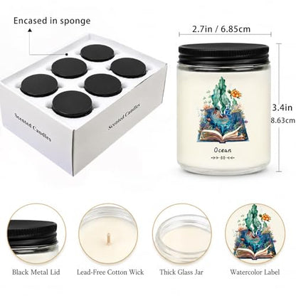 Scented Candles Gift Set for Home - 6 Pack 42oz Soy Candles Non Toxic | 300h Long Lasting Burn Time, Herbal and Fruity Aromatherapy Candles Gift for Women, Brithday, Housewarmings, Holidays