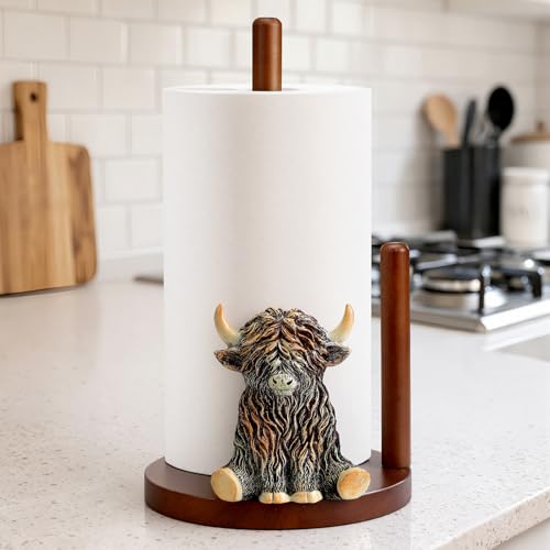 Highland Cow Paper Towel Holder Cute Highland Cow Kitchen Decor - style: Highland Cow