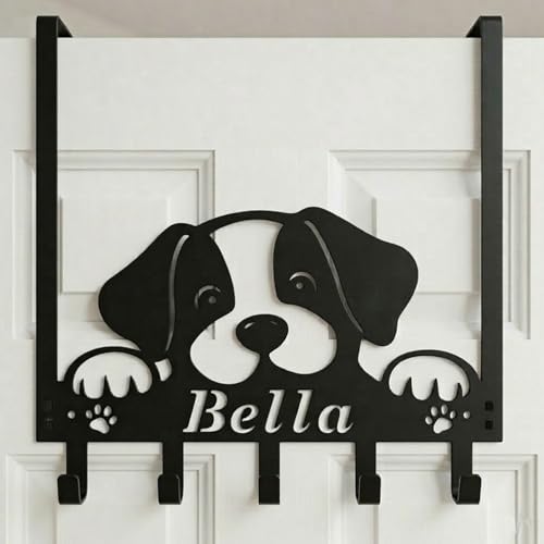 Personalized Over Door Hooks Custom Name Door Hanger Metal Over The Door Hook Rack Towel Holder Coat Hook Organizer for Bathroom Bedroom Entryway Decorative Door Hooks (Style1) - color: Style1