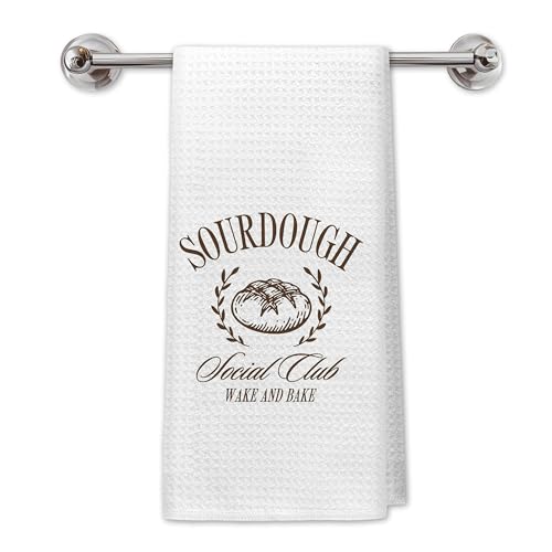 Vintage Sourdough Kitchen Towels, Sourdough Gifts for Women Bakers Dish Tea Towels for Kitchen Decor, Gifts for Baking Lovers Decorative Hand Towels for Bakery, 16x24 Inch - color: Sourdough Towels-5