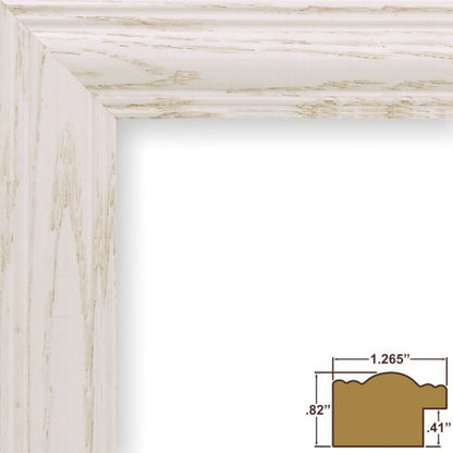 Craig Frames 440WW 12 by 16-Inch Whitewash Picture Frame, Single White Collage Mat with 13 Openings - color: 13-Opening School Year Mat - 440WW Frame