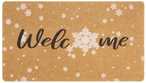 Winter-Welcome-Doormat-Outdoor-Entrance-Snowflake-Seasonal-Front Door Mats - color: Snowflake-2, size: 1'5" x 2'5" (Rectangular)