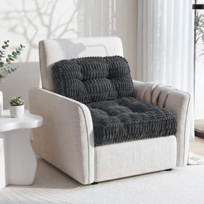 idee-home Recliner Cushions with Lumbar Support Pillow Set for Elderly | 20x20x5 Inch Recliner Seat Cushion Tufted, Large Square Seat Cushion Non-Slip Reduce Hip & Lumbar Pain - color: Grey Seat&lumbar