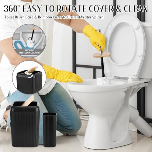 XLHOMO Black Bathroom Accessories Set 17PCS Bathroom Set with 3PCS Soap Dispenser Bathroom Accessory Set Black Trash Can for Bathroom Decor - size: Bath Set, style: Black