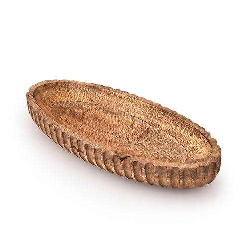 Decorative Bowls Mango Wood Home Decor Home Decorative Centerpiece Centerpiece Bowl for Table (14" x 6" x 2.25")