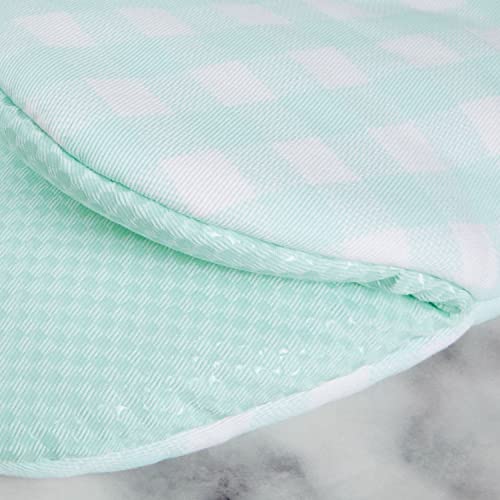 KitchenAid Gingham Mini Oven Mitt 2-Pack Set, Mineral Water, 5.5"x8" - color: Mineral Water