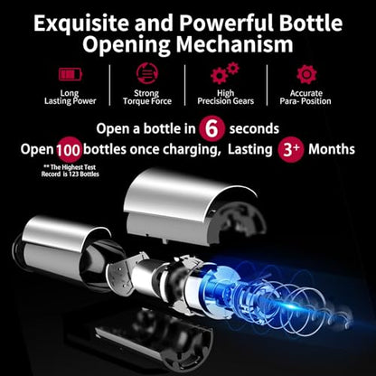 Rechargeable Electric Wine Opener Set with 3-in-1 Stainless Steel Bottle Cooler - Automatic Corkscrew, Wine Chiller，Vacuum Sealer, Foil Cutter, Pourer, Cool your wine for its flavor,Valentine gift