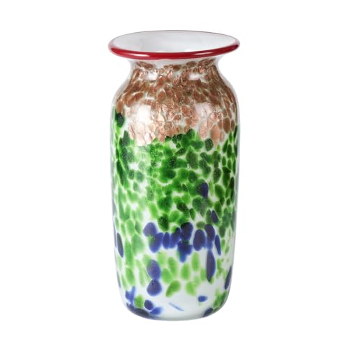 KAMMAK Colored Glass Vase, Beautiful Hand Blown Decorative Vase, Modern Art Vase for Flower Mantle Dining Table Centerpiece, Entryway Living Room Wedding Decoration, 8HPFH02046 - style: 8HPFH02046