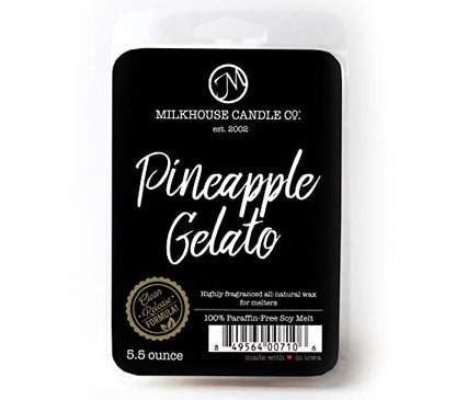 Milkhouse Pineapple Gelato Soy Wax Melts for Wax Warmer, 5.5 oz | Clean-Burning, Premium Fragrance Oil, Made in the USA - color: Pineapple Gelato