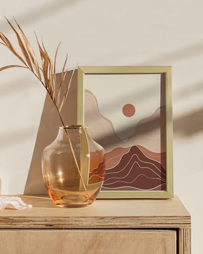 HAUS AND HUES 6x8 Gold Metal Picture Frame - Features Premium Aluminum, Vertical Hanging & Tabletop Display, Shatterproof Plexiglass - Ideal for Home, Office (6x8 in, Gold, Set of 1) - color: Gold Metal, size: 6x8 in, style: Set of 01