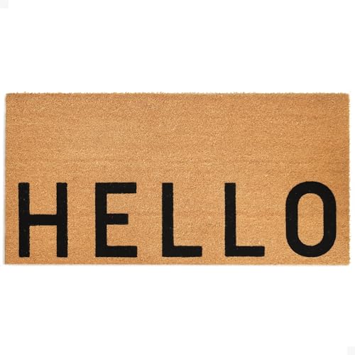 Welcome Mat | 17x30 or 24x48 | Modern Minimalist Doormat - color: Simply Hello, size: 2' x 4' (Rectangular)