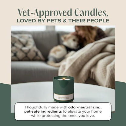 Snuggle Season Pet-Friendly Scented Candle – Balsam, Tonka Bean & Evergreen Fragrance - Coconut Soy Wax Candle with Wooden Wick, Approx. 50-Hour Burn Time, Made in USA, 11.8 oz - color: Snuggle Season