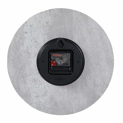 12-inch Silent Wall Clock, White-Gray | 3D Raised Numerals, Wooden Dial, Model: M-8845 - color: White-gray