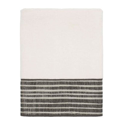 Avanti Linens - 3pc Towel Set, Soft & Absorbent Cotton Towels (Weston Collection, White) - color: White, size: 3 Pack Towels