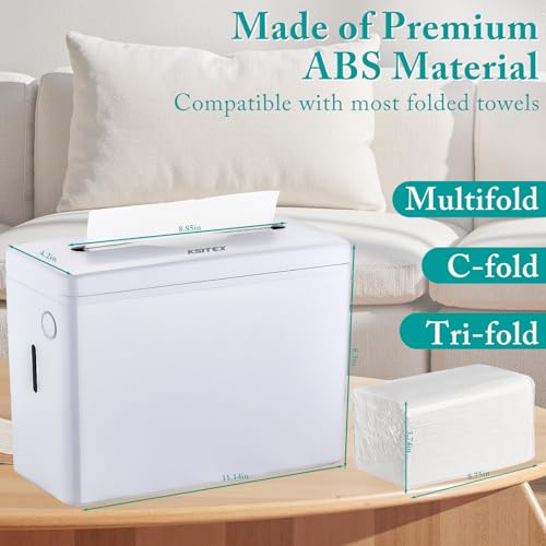 Paper Towel Dispenser Countertop,Non-Slip Base,White-S | Multifold Trifold Z-Fold Paper Towel Holder, Hand Towel Dispenser for Kitchen Bathroom Commercial,Single Sheet Dispensing - color: White-s