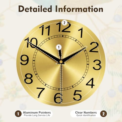 Large Peacock Wall Clock, 29.5" Luxury 3D Wall Clock Non-Ticking Silent Gold Metal Decorative Wall Clock Art Digital Wall Decor for Living Room Bedroom Office - size: 25.59*29.53in