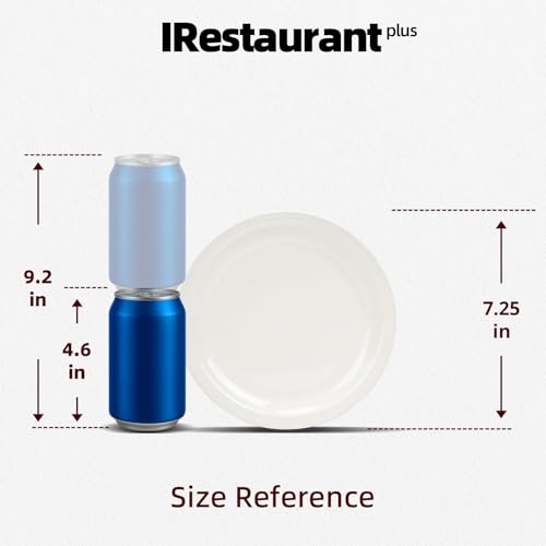 Stoneware Narrow Rim Commercial Grade Dinnerware, America White, Plate 7.25", Case of 36 - color: America White, size: Plate 7.25"