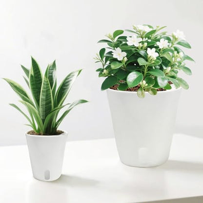 TCBWFY 5 Inch Self Watering Pots for Indoor Plants,5 Sets Self Watering Planter Pots with Visual Water Level Window and Multiple Vents,Self Watering Plant Pot for All House Plants,Flowers,Herbs - size: 5 Inch - 5 Sets