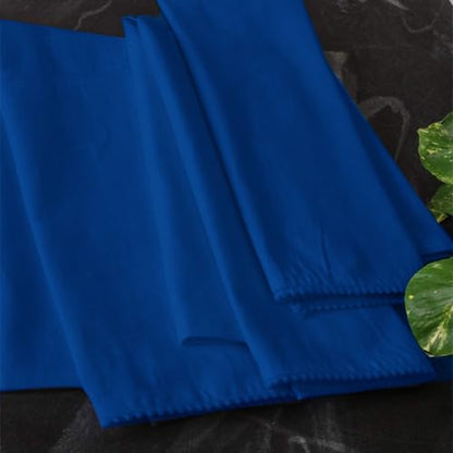 Kitchen Towels 100% Cotton Solid Kitchen Dish Cloths Hand Towel Reusuable Dish Towel for Cleaning & Drying Tea Towels Set with Hanging Loop - 18"x28" -Blue, Pack of 6 - color: Blue, size: Pack of 6