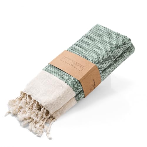 BAY LAUREL Turkish Hand Towel – Pack of 2 | Soft & Absorbent Decorative Towels for Bathroom, Hand, Face, Hair, Gym, Yoga, SPA, Kitchen & Tea | Boho Decor (Army Green, Diamond 16x40 Inches (Set of 2) - color: Army Green, size: Diamond 16x40 Inches (Set of
