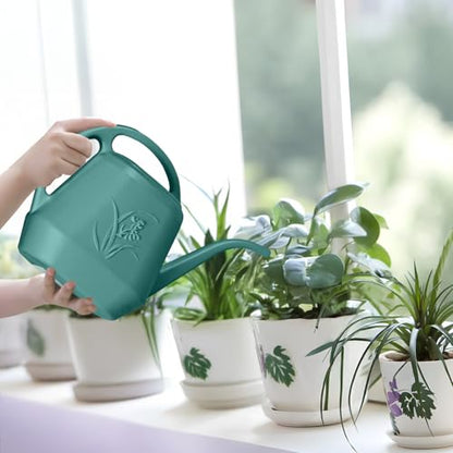 Plastic Watering Can - 1/2 Gallon - Green | With Long Spout for Watering-Home Indoor and Outdoor Garden - color: Green