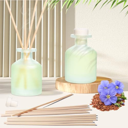 Reed Diffuser - Clean Linen 3.38oz (100ml) 2 Pack Essential Oil Reed Diffuser Set with 16 Sticks, Long Lasting Fragrance for Home, Bathroom, Bedroom, Room, Decor - size: 3.38 oz/2 pack