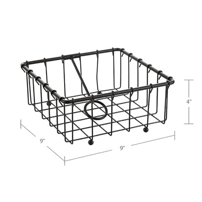 Metal Buffet Caddy Tabletop Organizer, Flatware Napkin and Plate Picnic Caddy Stackable Serving Set for Kitchen, Picnic, Camping, Party,Dining, Entertaining, Parties,Thanksgiving