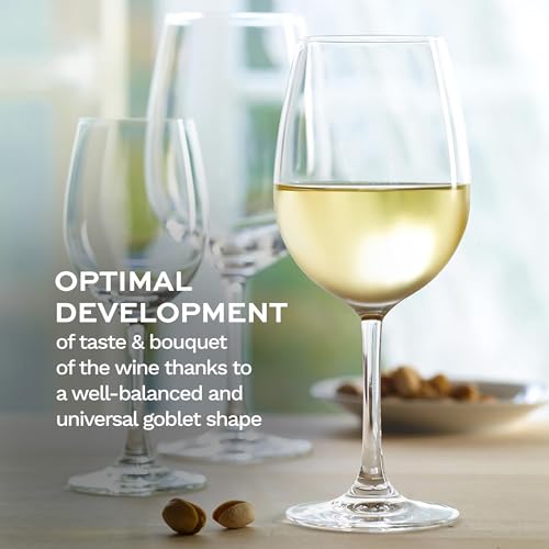 Stölzle Lausitz White Wine Glasses Weinland Set of 6, 11.75 oz – Wine Glasses Ideal for Heavy White Wines & Medium-Bodied Reds – Elegant White Wine Crystal Glass – Dishwasher Safe & Made in Germany - style: Coffee cup