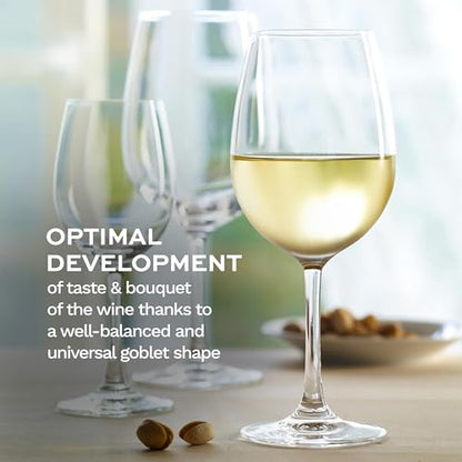 Stölzle Lausitz White Wine Glasses Weinland Set of 6, 11.75 oz – Wine Glasses Ideal for Heavy White Wines & Medium-Bodied Reds – Elegant White Wine Crystal Glass – Dishwasher Safe & Made in Germany - style: Coffee cup