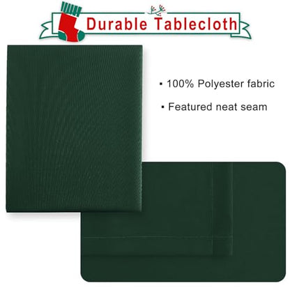 Square Tablecloth, Hunter Green, 30 x 30 Inch, 1 Pack | Spillproof, Waterproof, Wrinkle Resistant, Washable Table Cloth for Dining Room/Kitchen/Birthday/Party/Christmas - color: Hunter Green, size: 30" x 30" (Square)