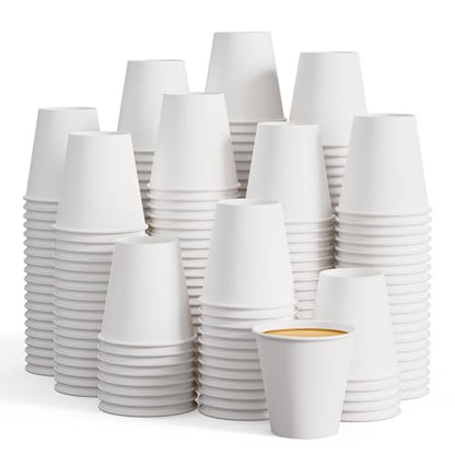 LITOPAK 270 Pack 10 oz Disposable Paper Coffee Cup, Drinking Cups for Water, White Paper Hot Coffee Cups, Suitable for Party, Picnic, Travel, and Events - color: White-10oz