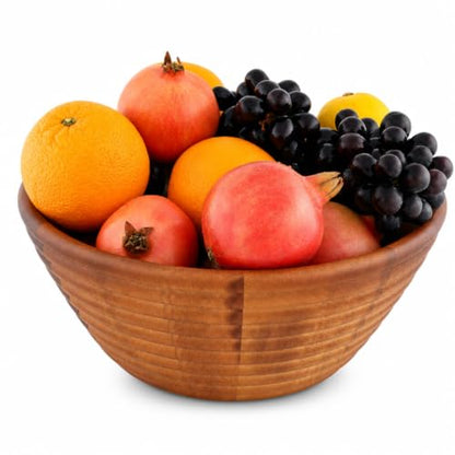 Arthur Court Large Acacia Wooden Hive-Style Salad Bowl - Unique Serving Bowl for Fruits, Snacks, and Salads - 5" H x 12" Diameter - size: 5 inch Tall x 12 Diameter