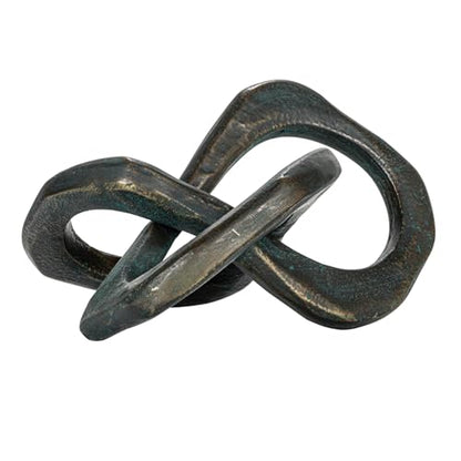 Bloomingville Antique Metal Knot Figurine, Black - color: Black