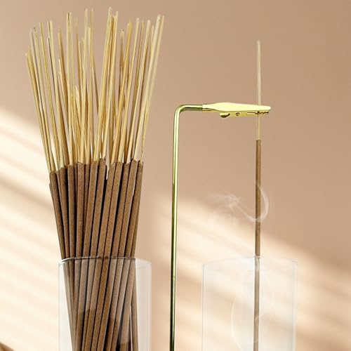 2 in 1 Glass Incense Holder for Sticks, Incense Burner with Ash Catcher, Hanging Incense Holders with Glass Ash Catcher for Meditation, Yoga, Spa, Home Decor, Room