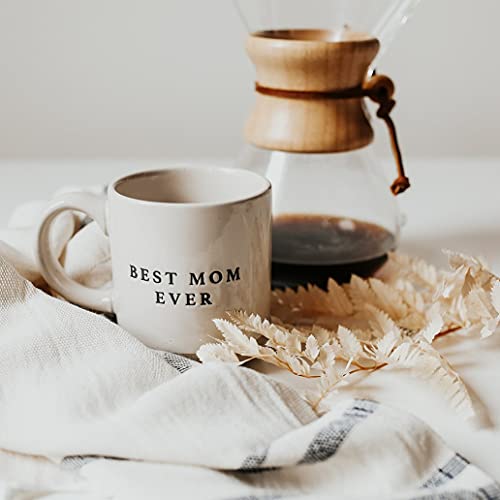 Sweet Water Decor Best Mom Ever Stoneware Coffee Mugs - 14Oz Cute Coffee Mugs for Hot and Cold Drinks - Dishwasher and Microwave Safe - Mothers Day Gift - Ideal for Tea & Espresso - style: Best Mom Ever